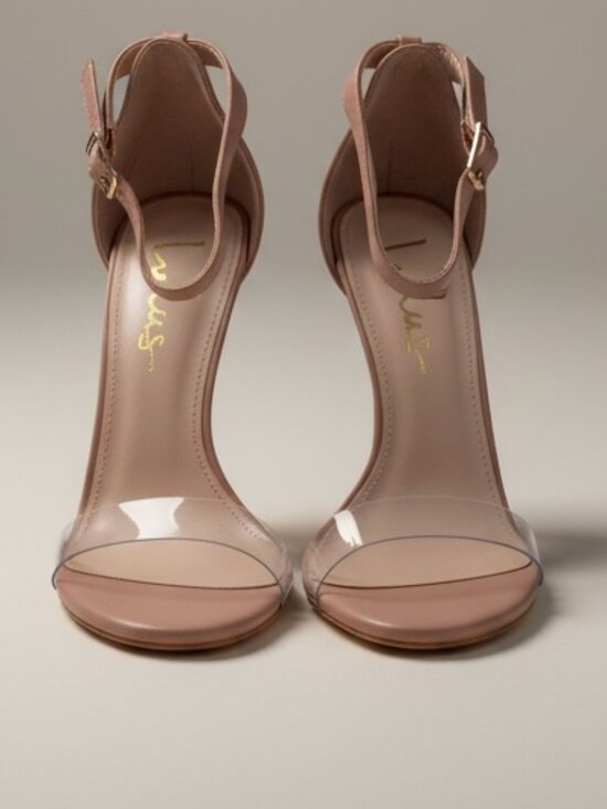 Lulus Shoes - Lulus Nude Clear Strap Stiletto Heels